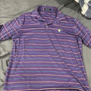 Mardi Gras Southern Marsh Purple and gold  Polo Shirt